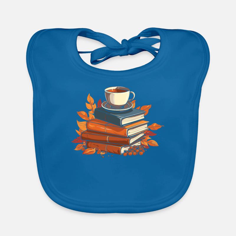 Buch Leseratte Bücherwurm Kaffee Baby Bio-Lätzchen