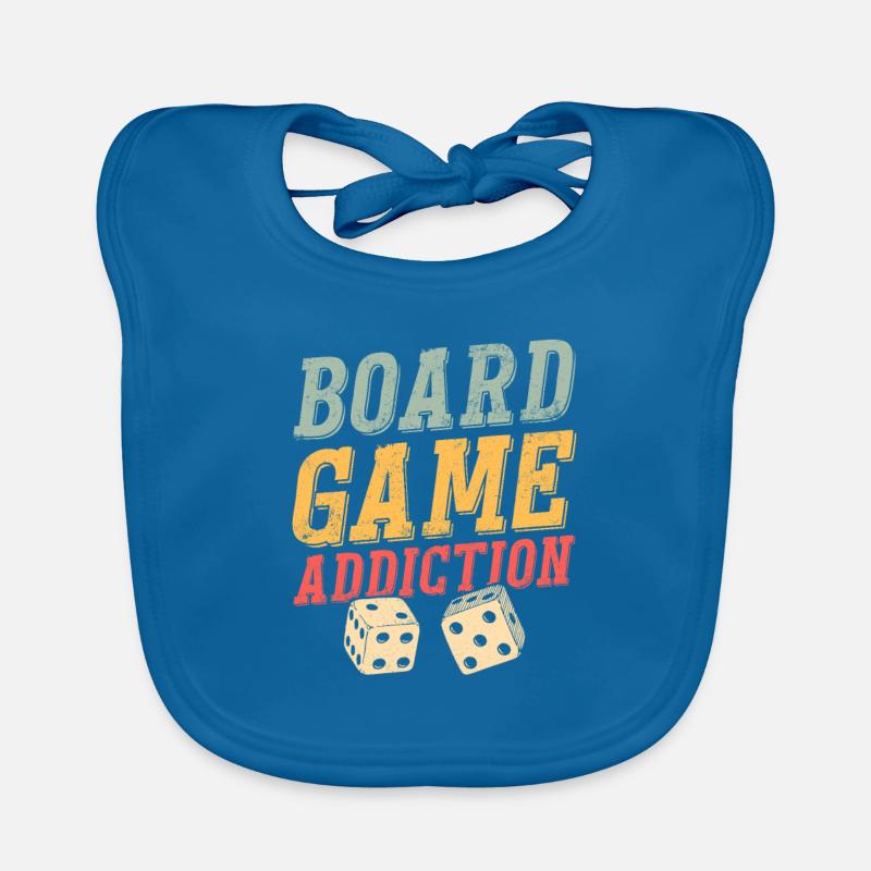 Board Game Addict Tabletop Player Nerd Gamer Baby Bio-Lätzchen