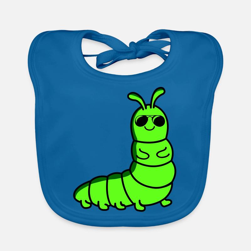 Chenille Cool - Bavoir bio Bébé - bleu paon