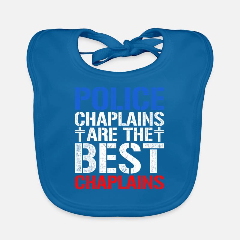 Chaplain, Clerical, Police Chaplain, Police Chaplain Organic Baby Bibs