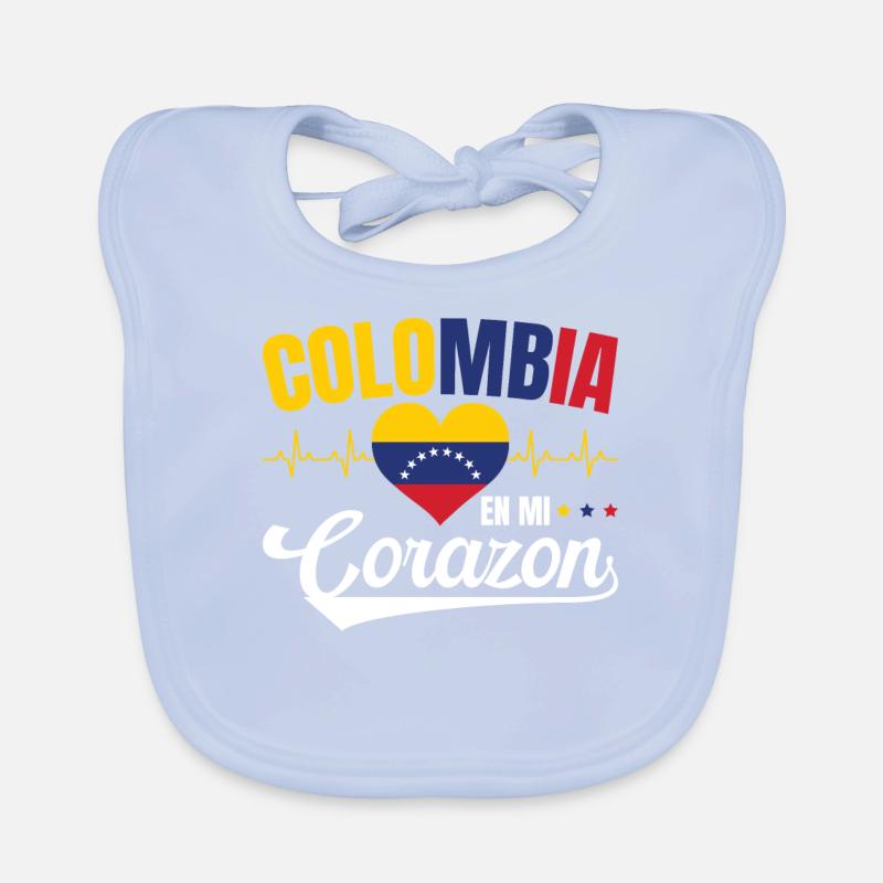 Colombie En Mi Corazon Sagesse Colombiens Bavoir bio Bébé