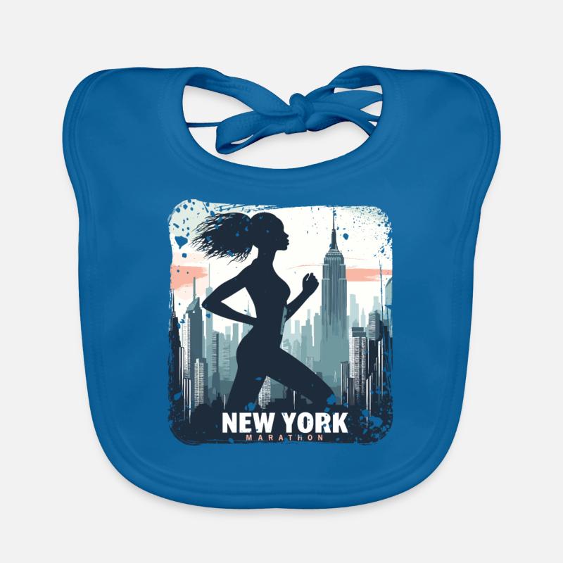 Runner Skyline NYC Organic Baby Bibs