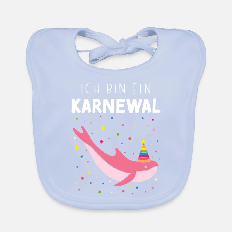 Ich bin ein Karnewal Kölner Karneval Konfetti Wal Baby Bio-Lätzchen