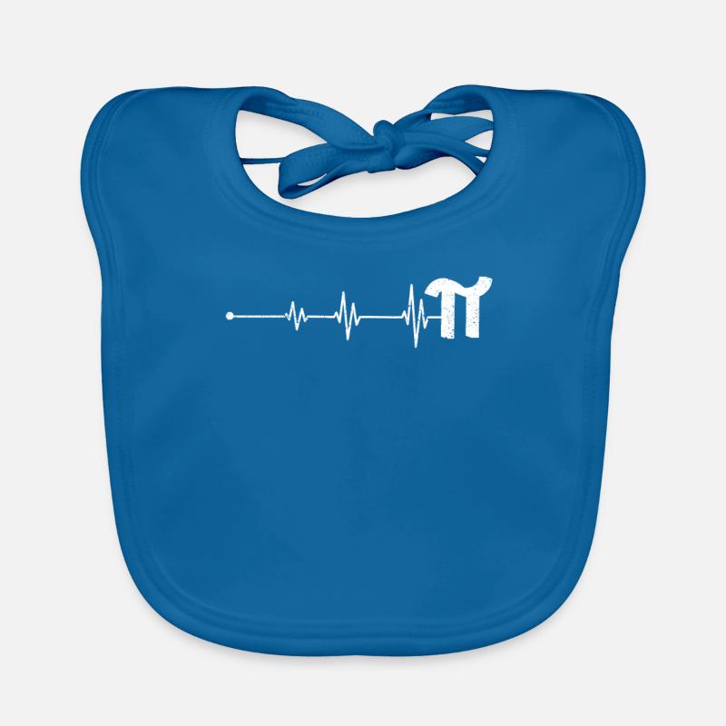 Pi Tag Symbol Heartbeat Math Teacher Organic Baby Bibs