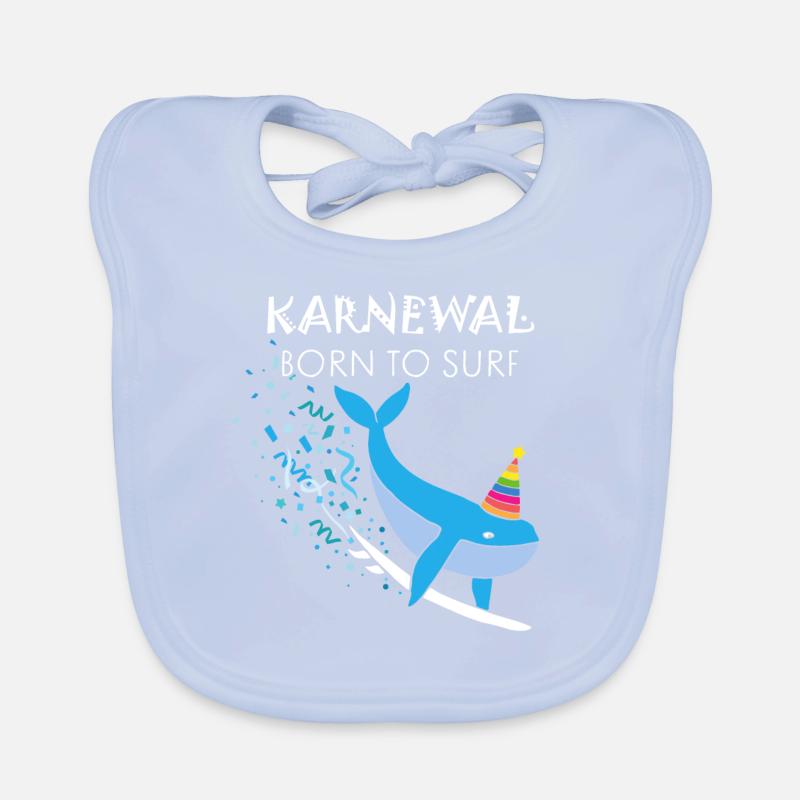 Carnival, Confetti, Surfing, Beach Vacation, Surfboard Organic Baby Bibs