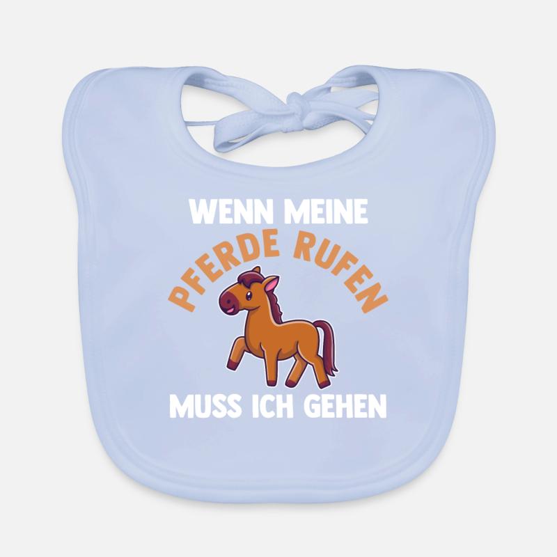 Pferd Reiten Bauernhof Bauer Pferdebesitzer Pferde Baby Bio-Lätzchen