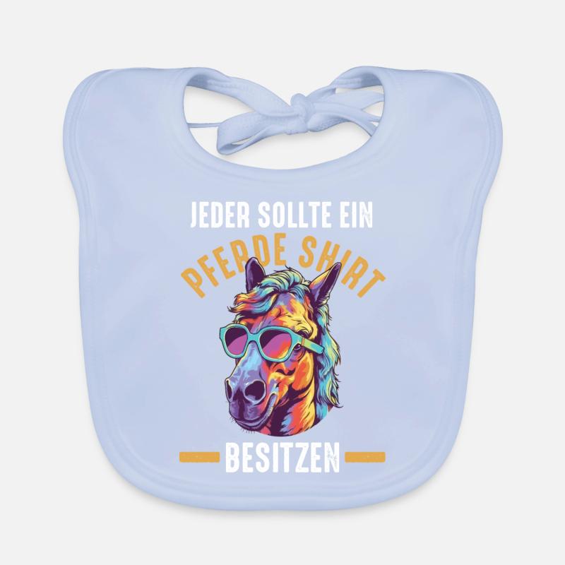 Pferd Reiten Bauernhof Bauer Pferdebesitzer Pferde Baby Bio-Lätzchen