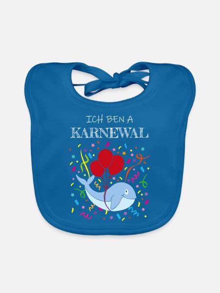 Kölner Karneval Kölsch Konfetti Fasching Jecken - Baby Bio-Lätzchen - Pfauenblau