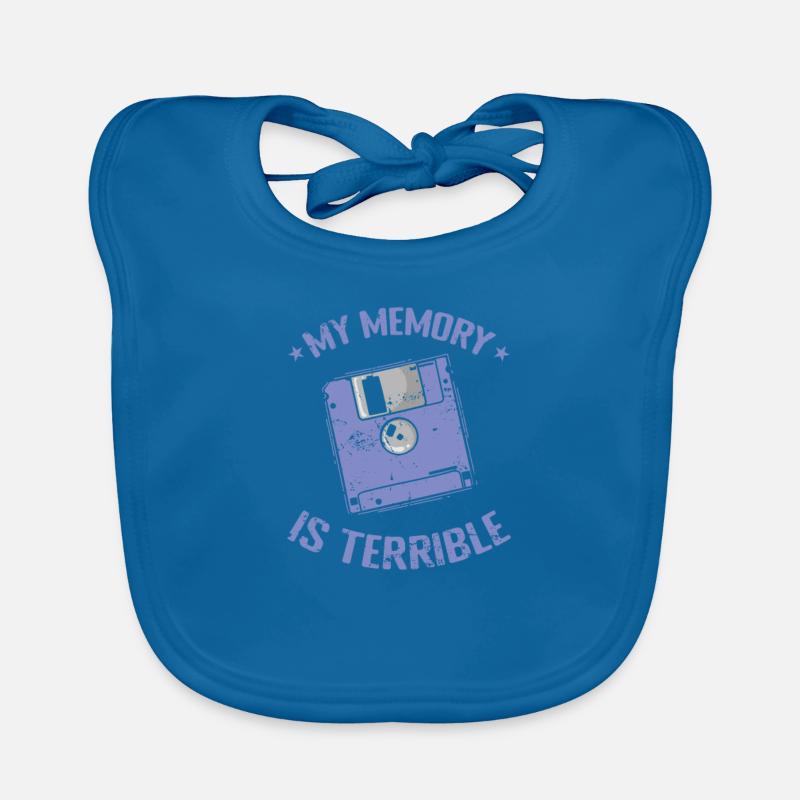 My Memory is Terrible floppy disk memory module Organic Baby Bibs