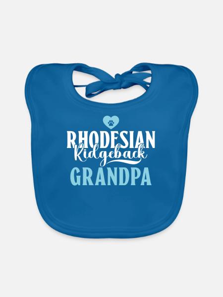 Rhodesian Ridgeback Gifts - Baby Bio-Lätzchen - Pfauenblau
