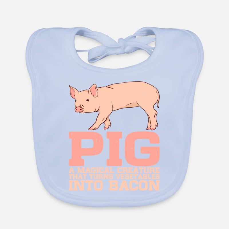 Pig, A Creature That Turns Vegetables Into Bacon 7 Baby Bio-Lätzchen