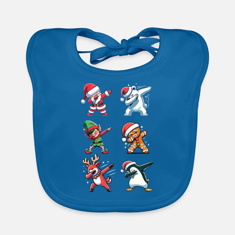 Dabbing Figurines de Noël Dab Noël Bavoir bio Bébé