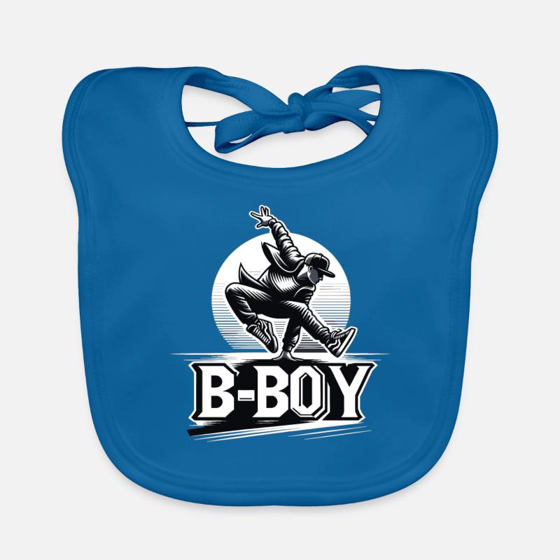 Breakdance Breakdancer Breakdance Kinder - Baby Bio-Lätzchen - Pfauenblau