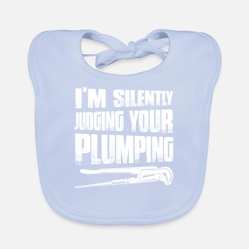 I'm Silently Judging Your Plumping Pipefitter Plum Baby Bio-Lätzchen