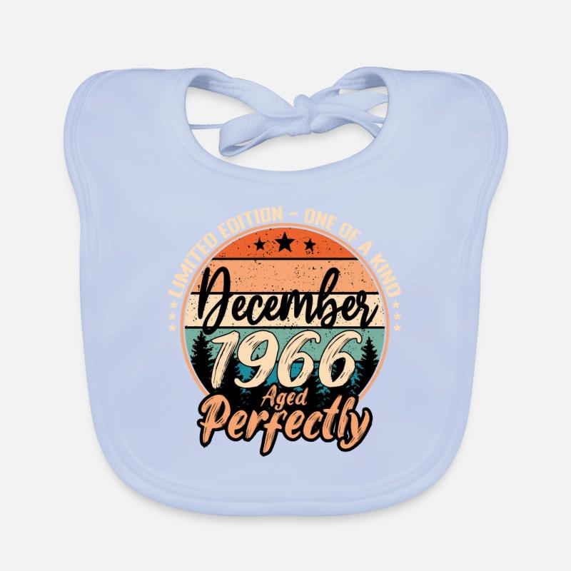 December 1966 Birthday 1966 Legends December Organic Baby Bibs