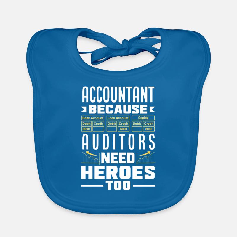 Drôle de cadeau comptable de conseiller fiscal - Bavoir bio Bébé - bleu paon