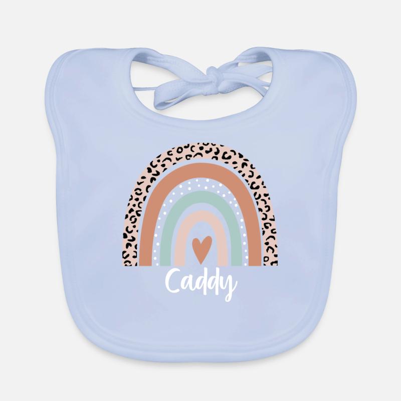 Caddy Regenbogen Leopard Lustiger Caddy Wertschätzung Baby Bio-Lätzchen