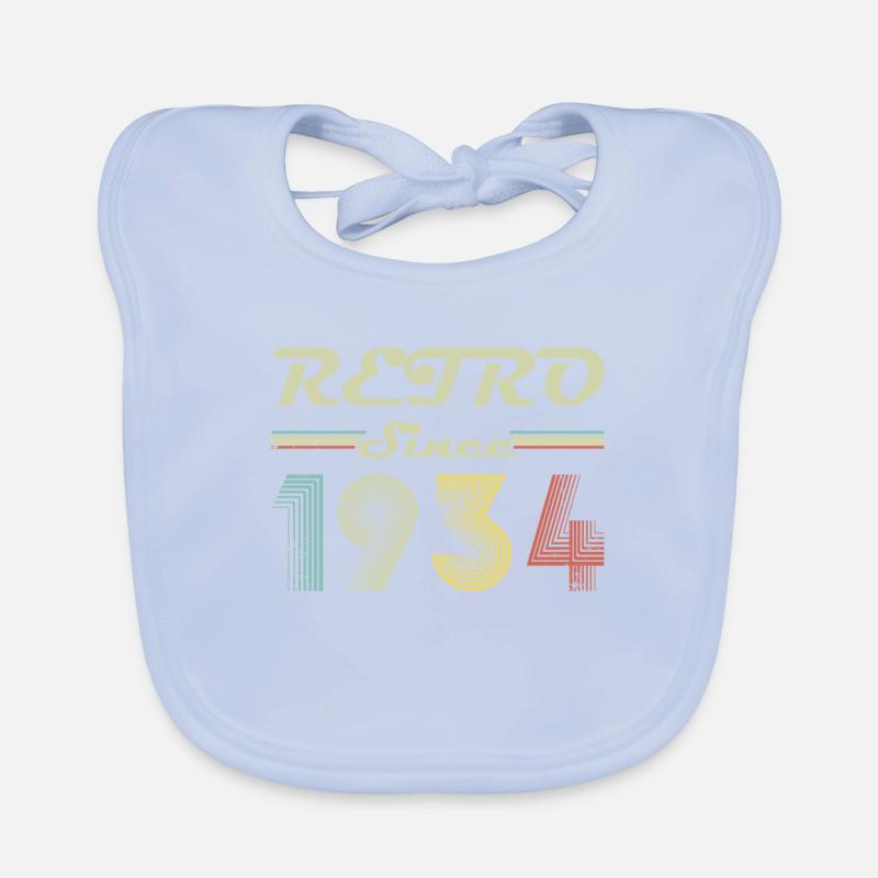 Retro seit 1934 Geburtstagsgeschenk Baby Bio-Lätzchen