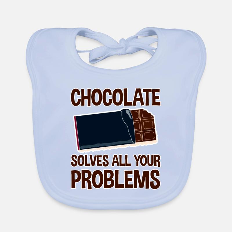Chocolate Solves All Your Problems Baby Bio-Lätzchen