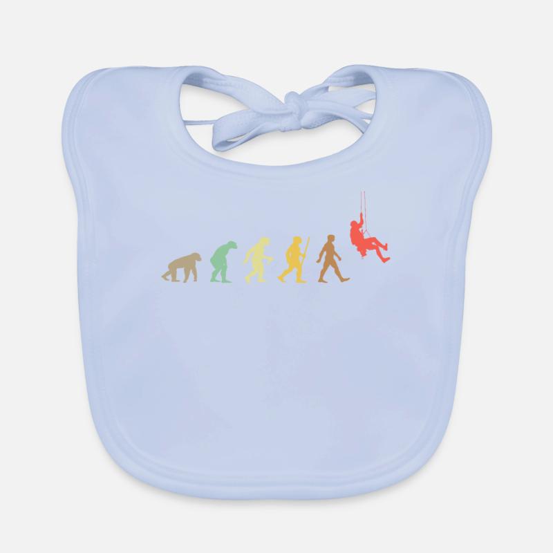 Klettern Retro Klettern Evolution Climber Baby Bio-Lätzchen
