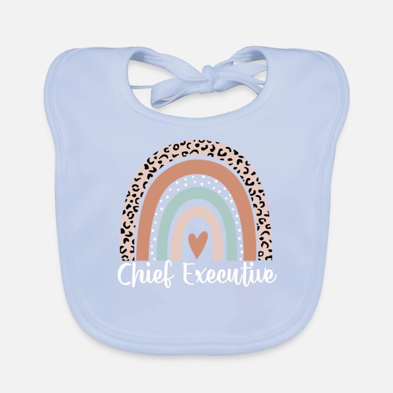 Geschäftsführer Regenbogenleopard Lustiger Häuptling Baby Bio-Lätzchen