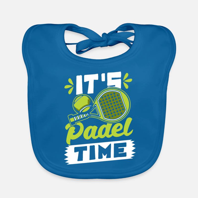 It's Padel Time Paddle Tennis Paddleball Organic Baby Bibs