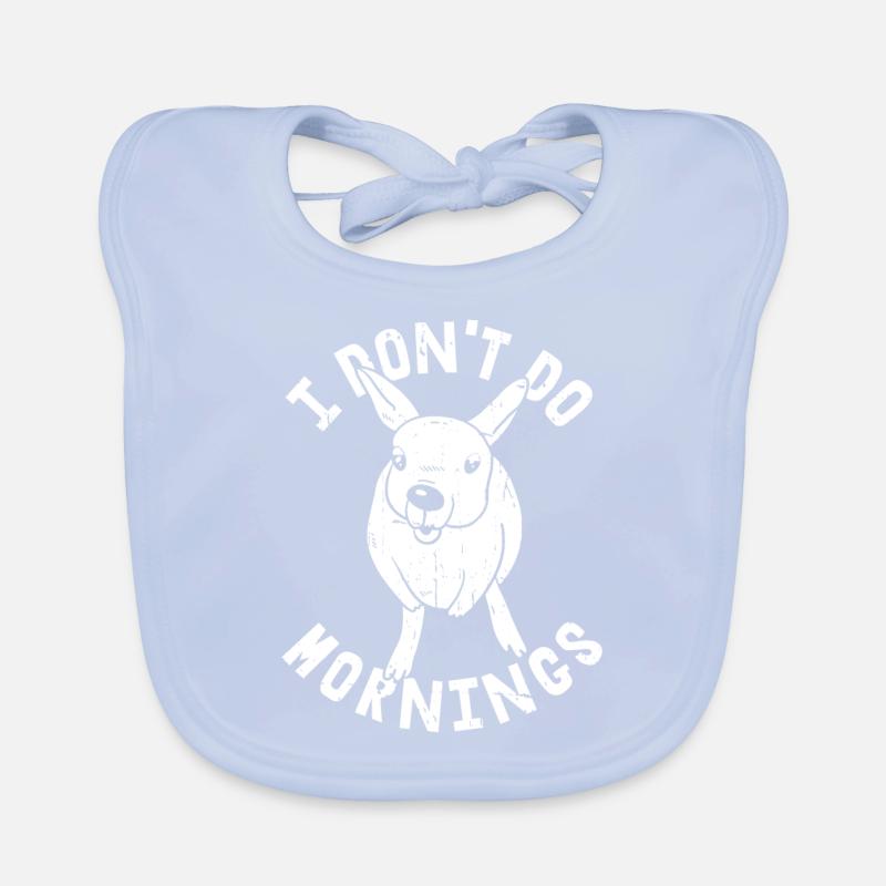 Känguru Lustig I Dont Do Mornings Baby Bio-Lätzchen