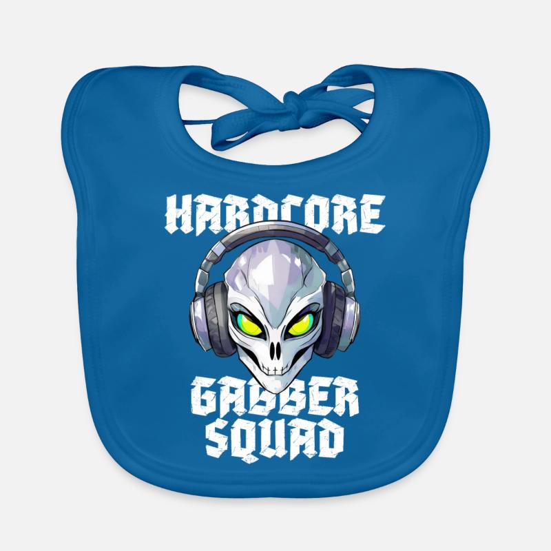 Hardcore Gabber Squad Alien Rave Baby Bio-Lätzchen