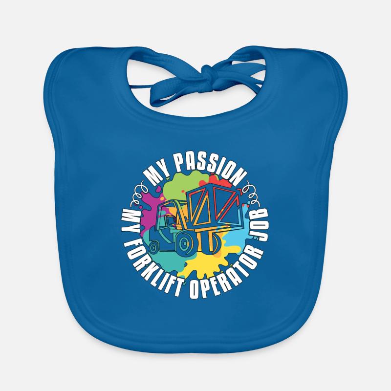 Forklift Operator My Passion My Warehouse Worker Baby Bio-Lätzchen