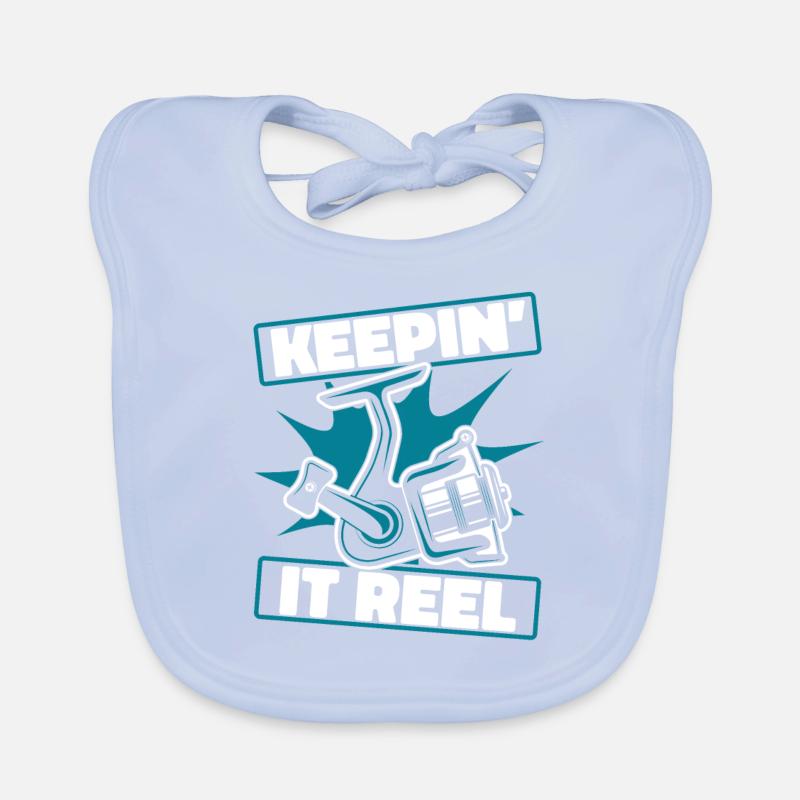 Keepin It Reel Spin Fisherman Deep Sea Angler Angler Organic Baby Bibs