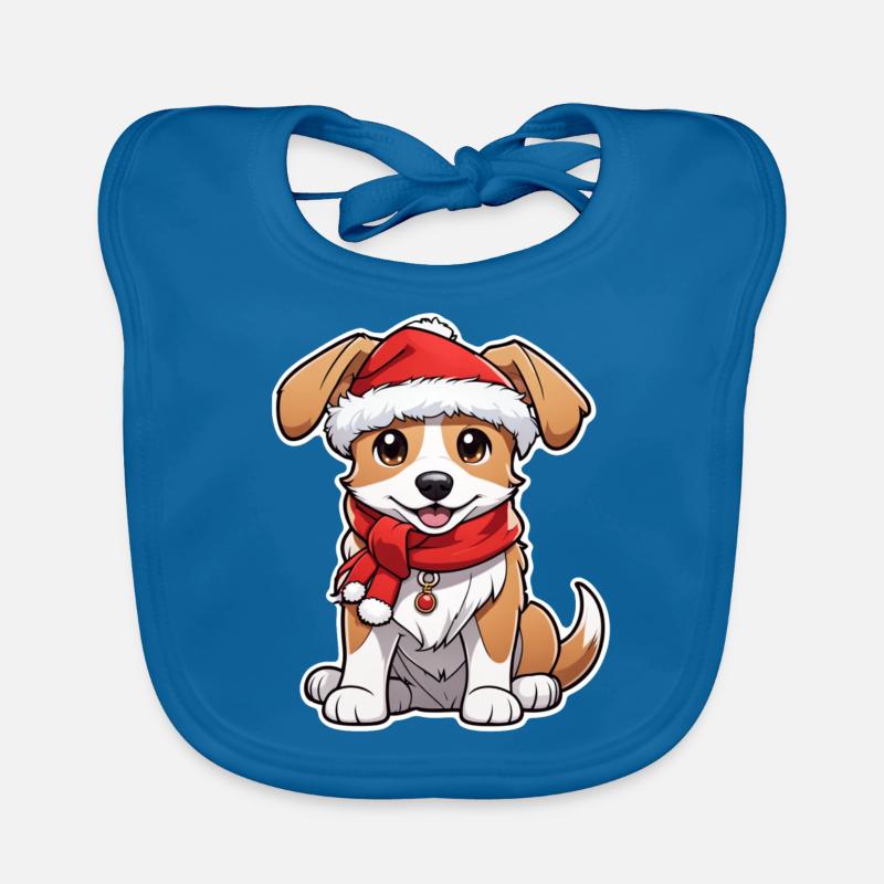 chien avec bonnet de noel Bavoir bio Bébé