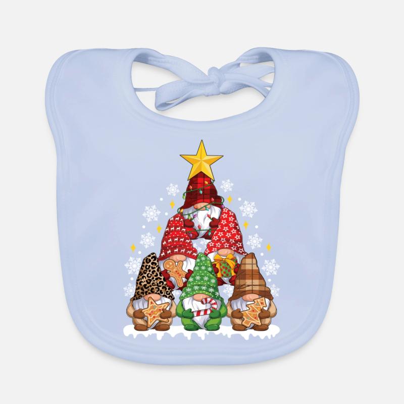 Arbre de Noël drôle de Noël Gnome Bavoir bio Bébé