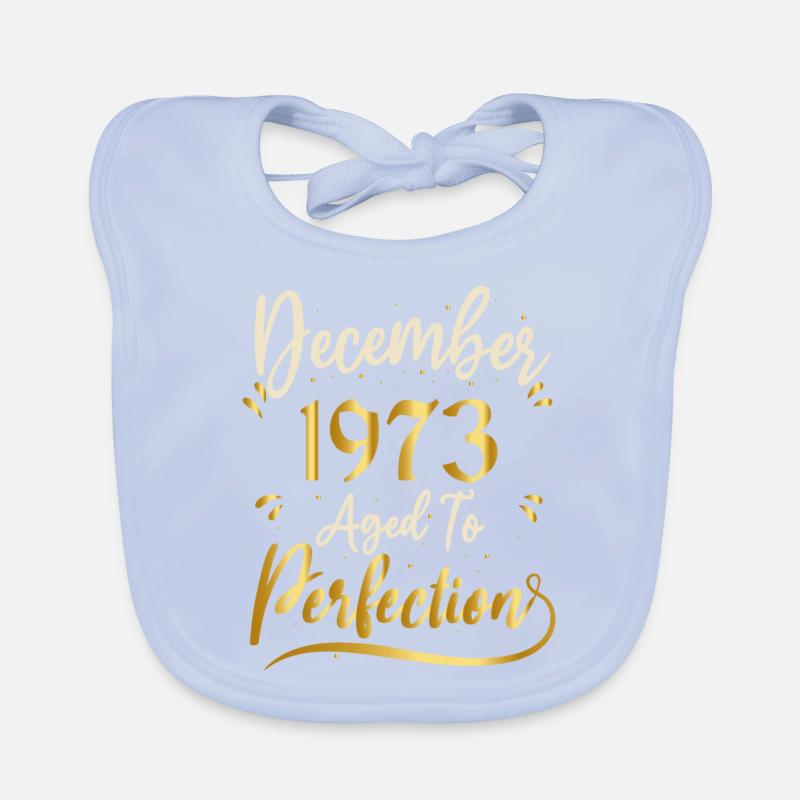 December 1973 December Anniversary December 1973 Organic Baby Bibs