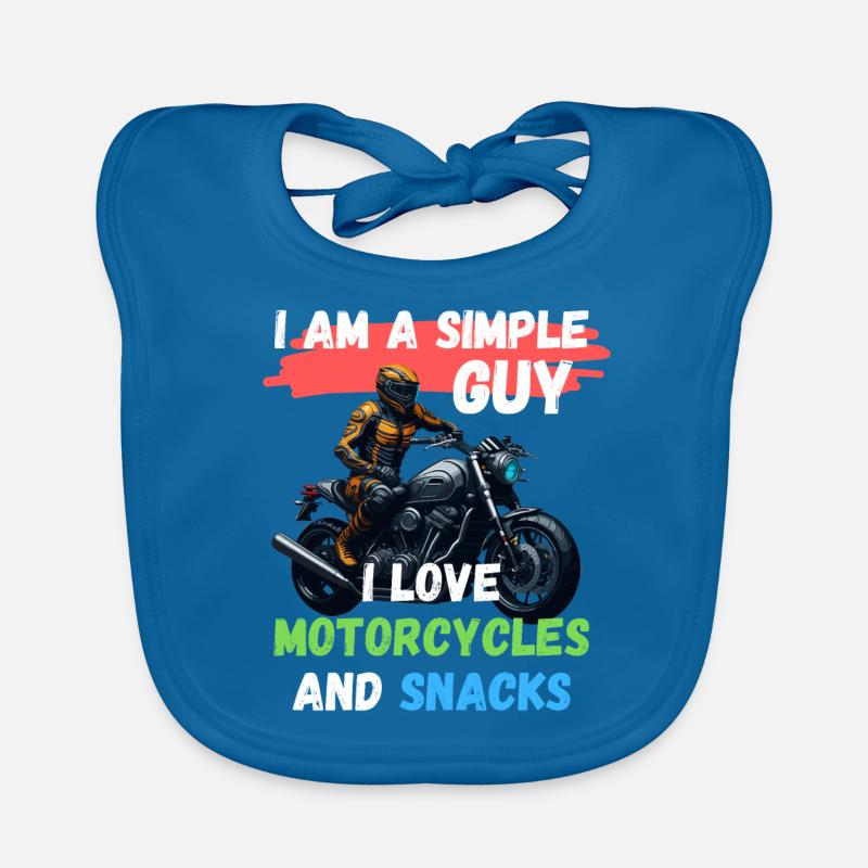 Ich bin ein einfacher Mann - ich liebe Motorräder Baby Bio-Lätzchen