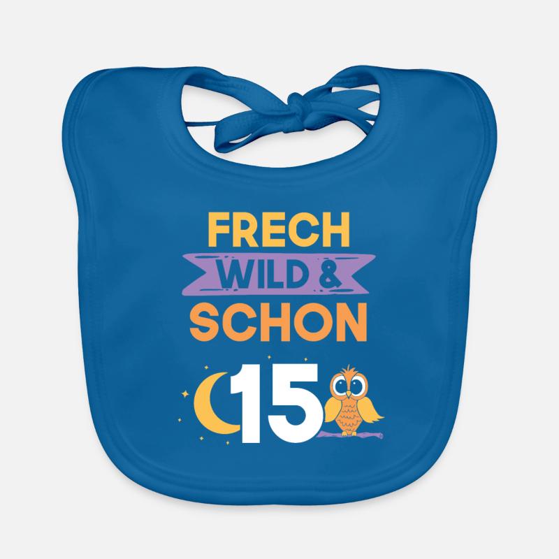 15 Jahre Geburtstag Junge Mädchen Eule Baby Bio-Lätzchen