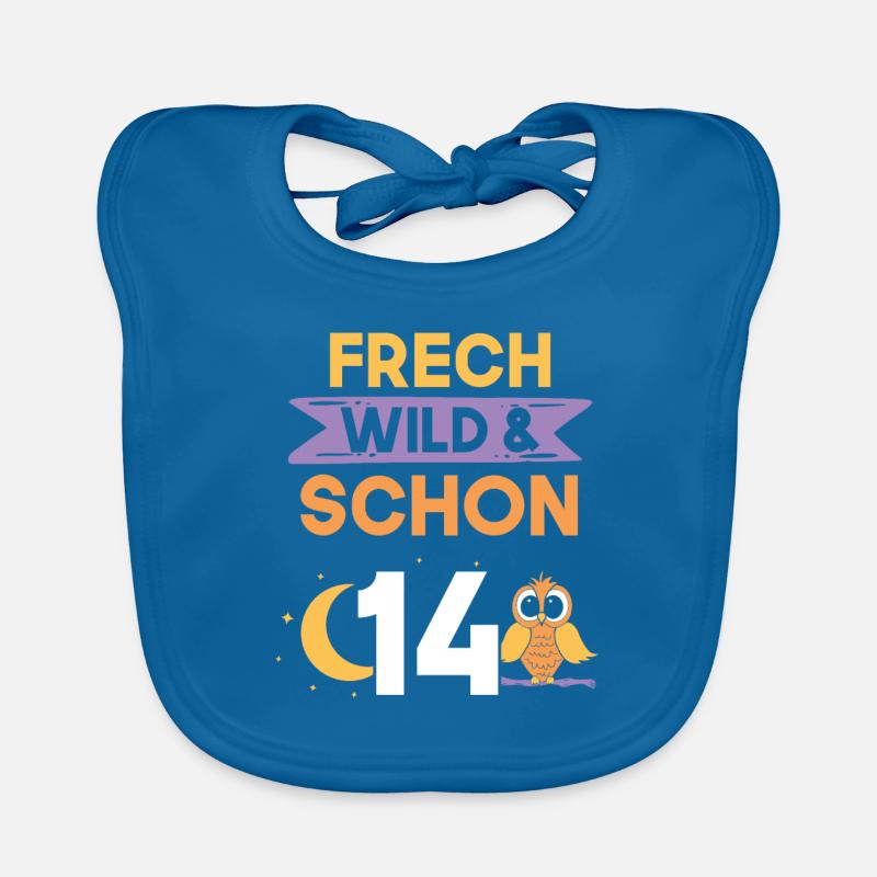 14 Jahre Geburtstag Junge Mädchen Eule Baby Bio-Lätzchen