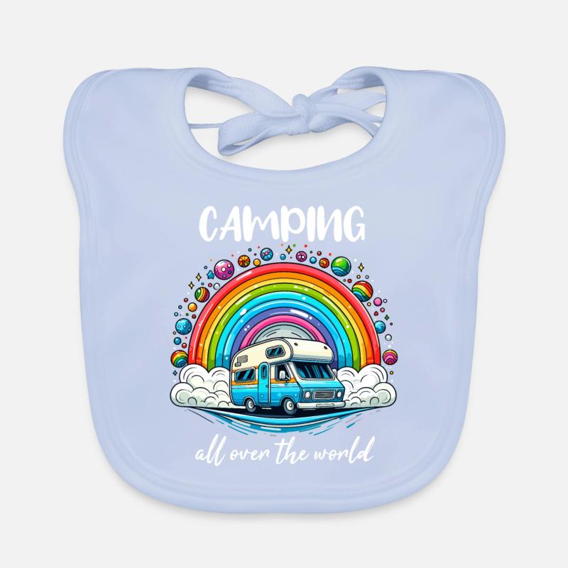 Camping dans le monde entier Tour du monde Limitless Bavoir bio Bébé
