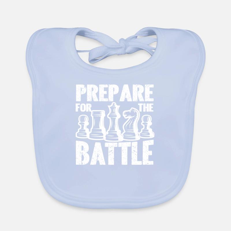 Préparez-vous pour la bataille Funny Chess Bavoir bio Bébé