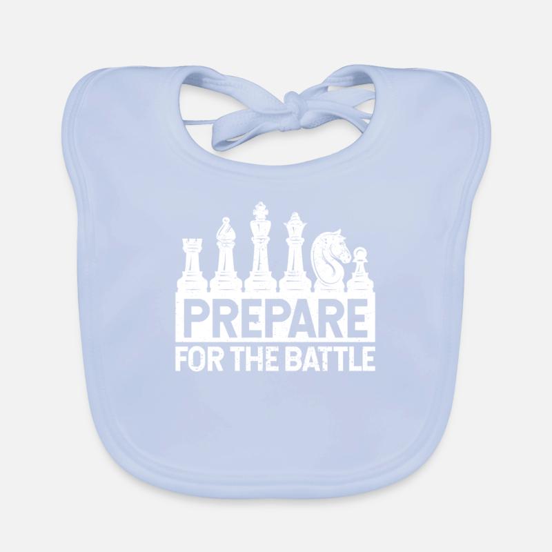 Préparez-vous pour la bataille Funny Chess Bavoir bio Bébé
