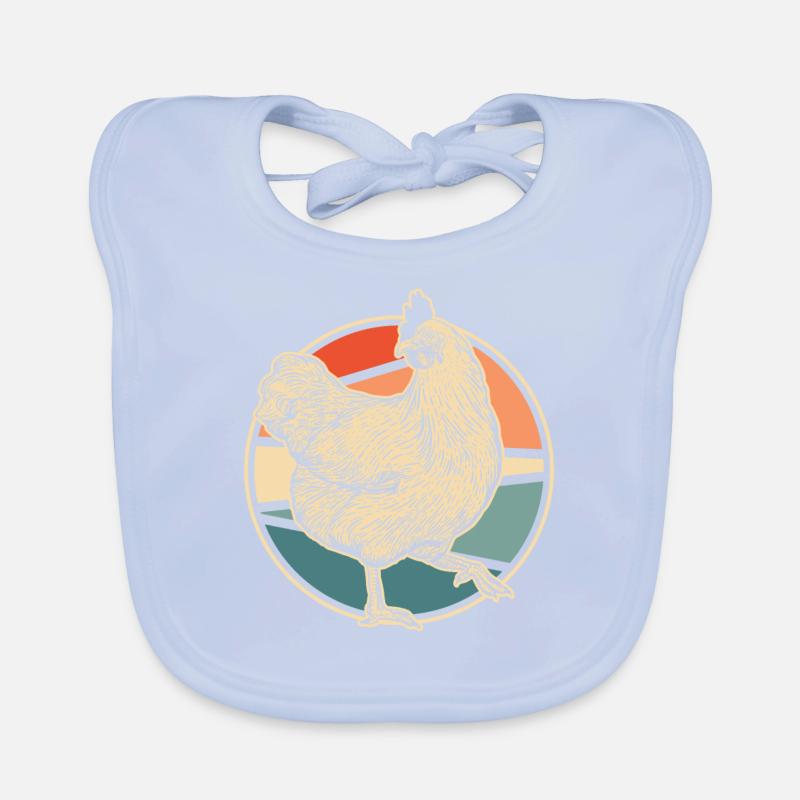 Chicken Hen Organic Baby Bibs