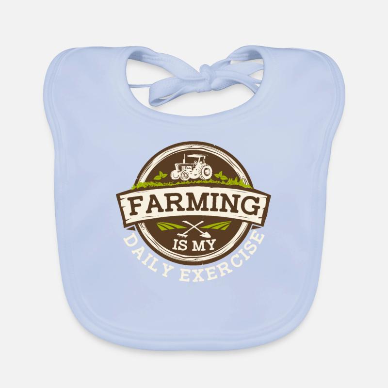 Farming Is My Daily Exercise Biobauer Bauer Organic Baby Bibs
