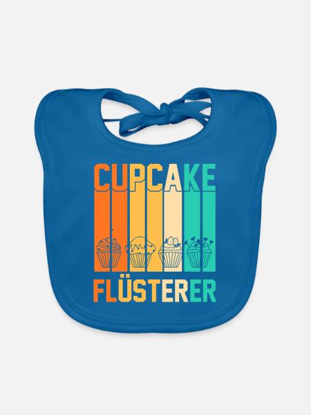 Backen Cupcakes - Baby Bio-Lätzchen - Pfauenblau
