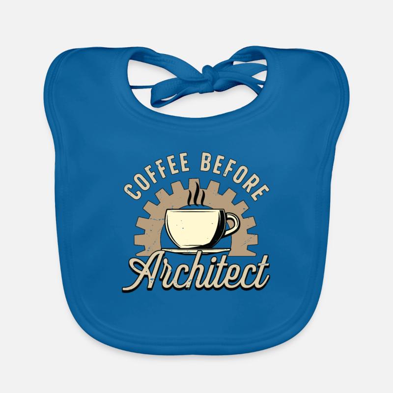 Architect Coffee Before Draftsman Coffee Lover Baby Bio-Lätzchen