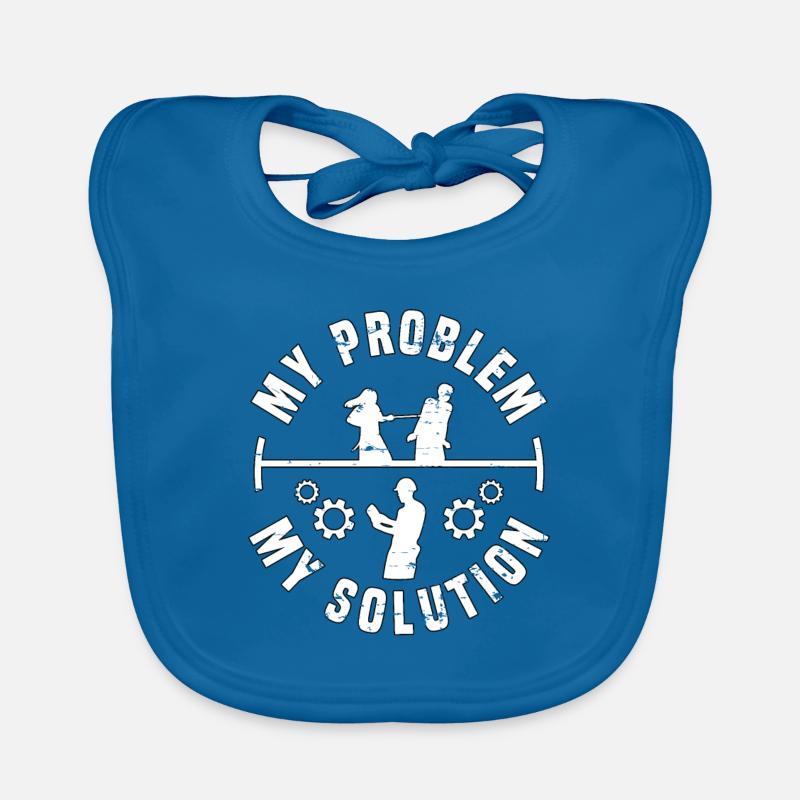 Architect My Problem My Solution Pictogram Dad Mom Baby Bio-Lätzchen