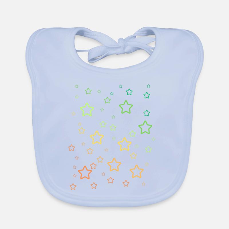 Regenbogen-Sterne Baby Bio-Lätzchen