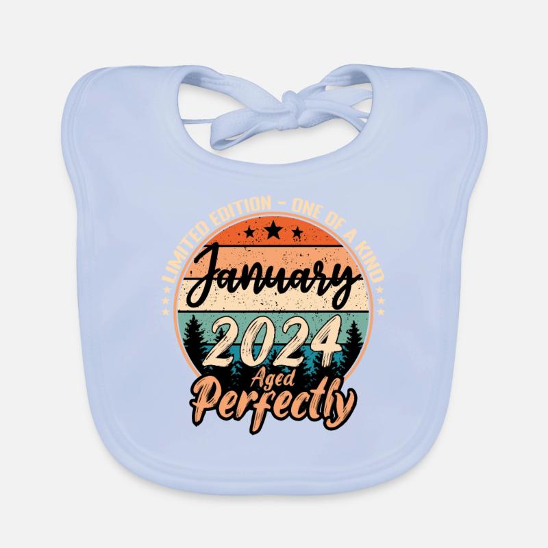 Januar 2024 Geburtstag 2024 Legends Januar Baby Bio-Lätzchen