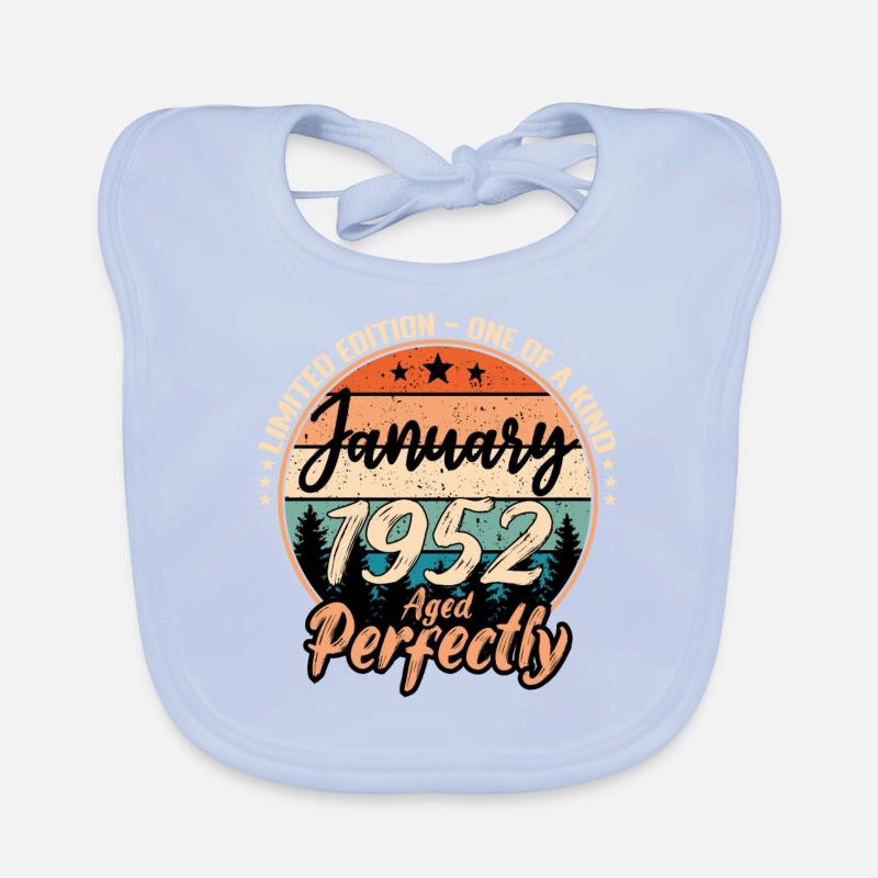 Januar 1952 Geburtstag 1952 Legenden Januar Baby Bio-Lätzchen