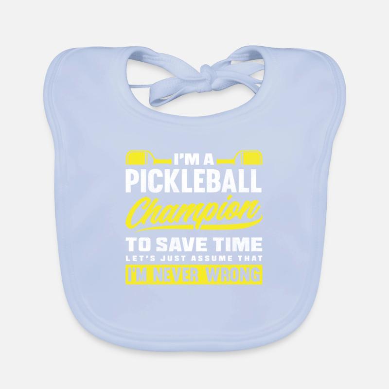 Lustiges Pickleball Geschenk Baby Bio-Lätzchen