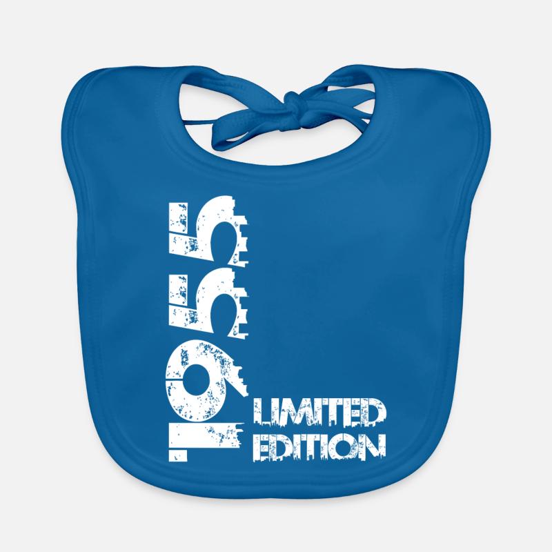 Édition limitée 1955 - Bavoir bio Bébé - bleu paon