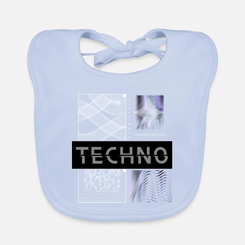 TECHNO VIBES – Dark Space Edition Baby Bio-Lätzchen